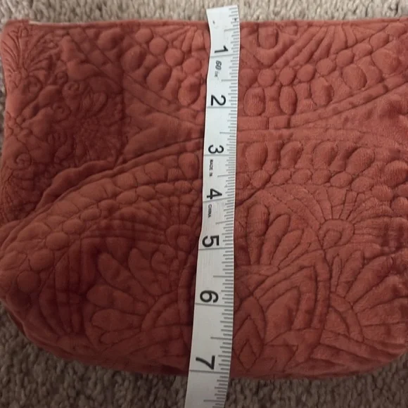 Set of Quilted Velvet Terracotta Pouches 4 Total - Picture 13 of 14